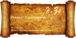 Hausz Zsuzsanna névjegykártya